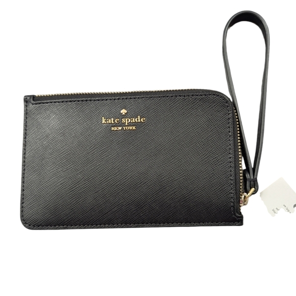 Kate Spade | Lucy L-Zip Wristlet | Black | Small - Picture 5 of 8